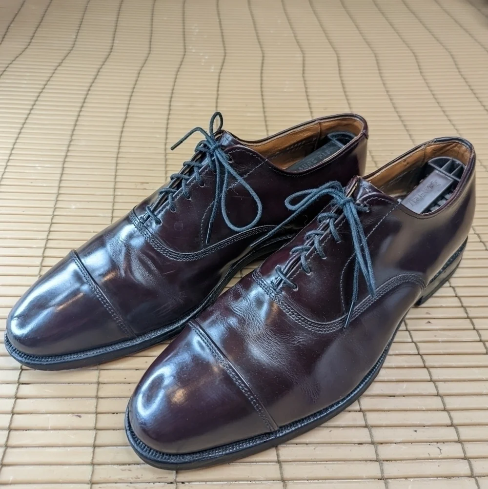 Allen Edmonds Men’s Park Avenue  Burgundy Cap Toe  5675 US Size 7.5D